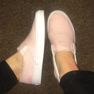 Light pink slip-on Vans